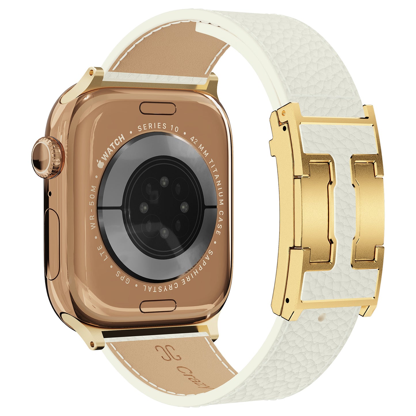 Lychee Leather Strap For Apple Watch