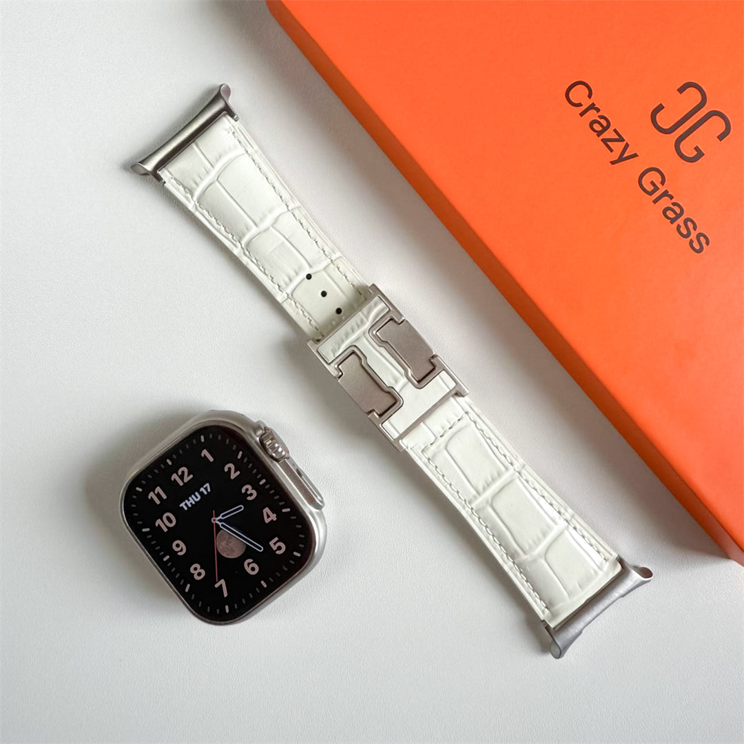 Alligator Leather Band For Samsung Galaxy Watch Ultra