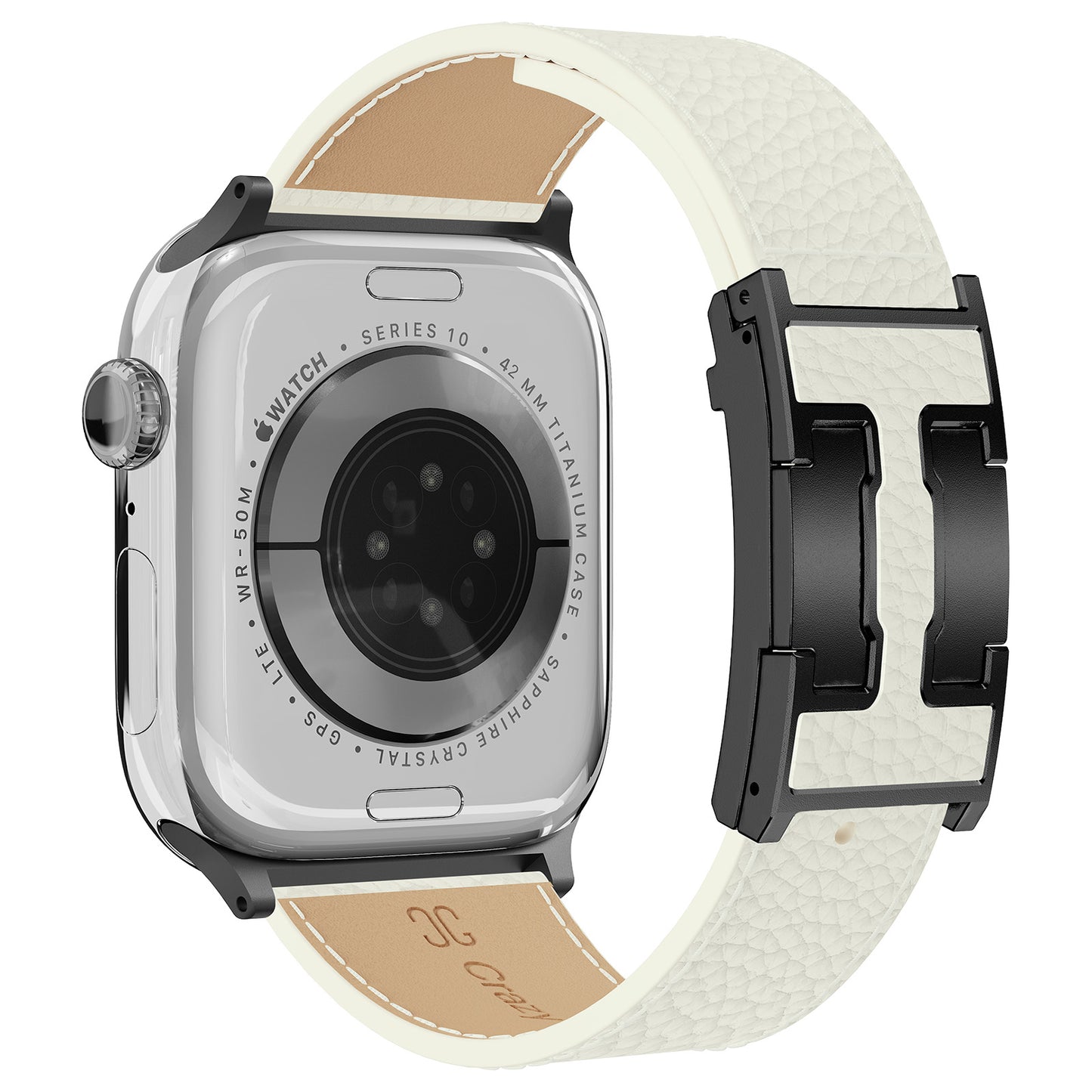 Lychee Leather Strap For Apple Watch