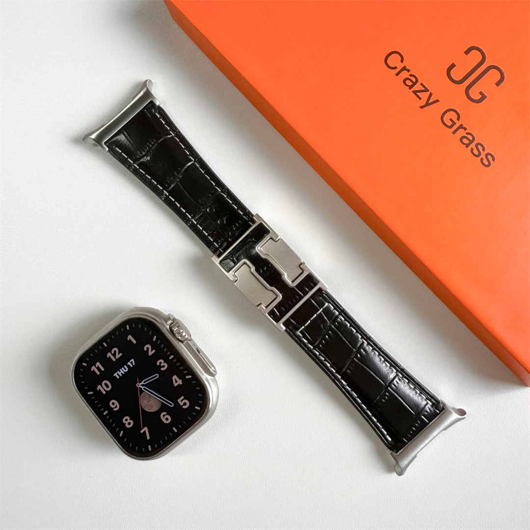Alligator Leather Band For Samsung Galaxy Watch Ultra