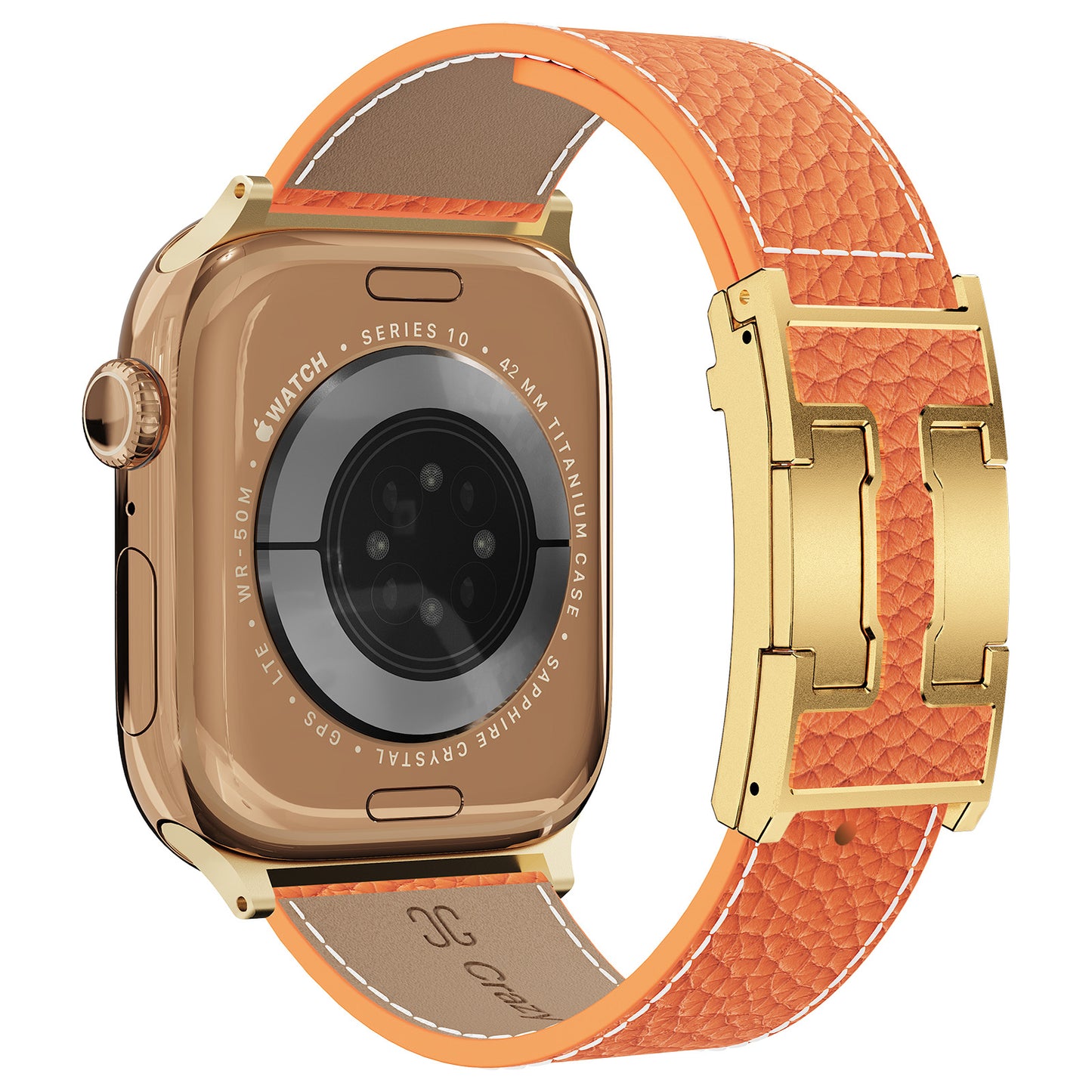 Lychee Leather Strap For Apple Watch
