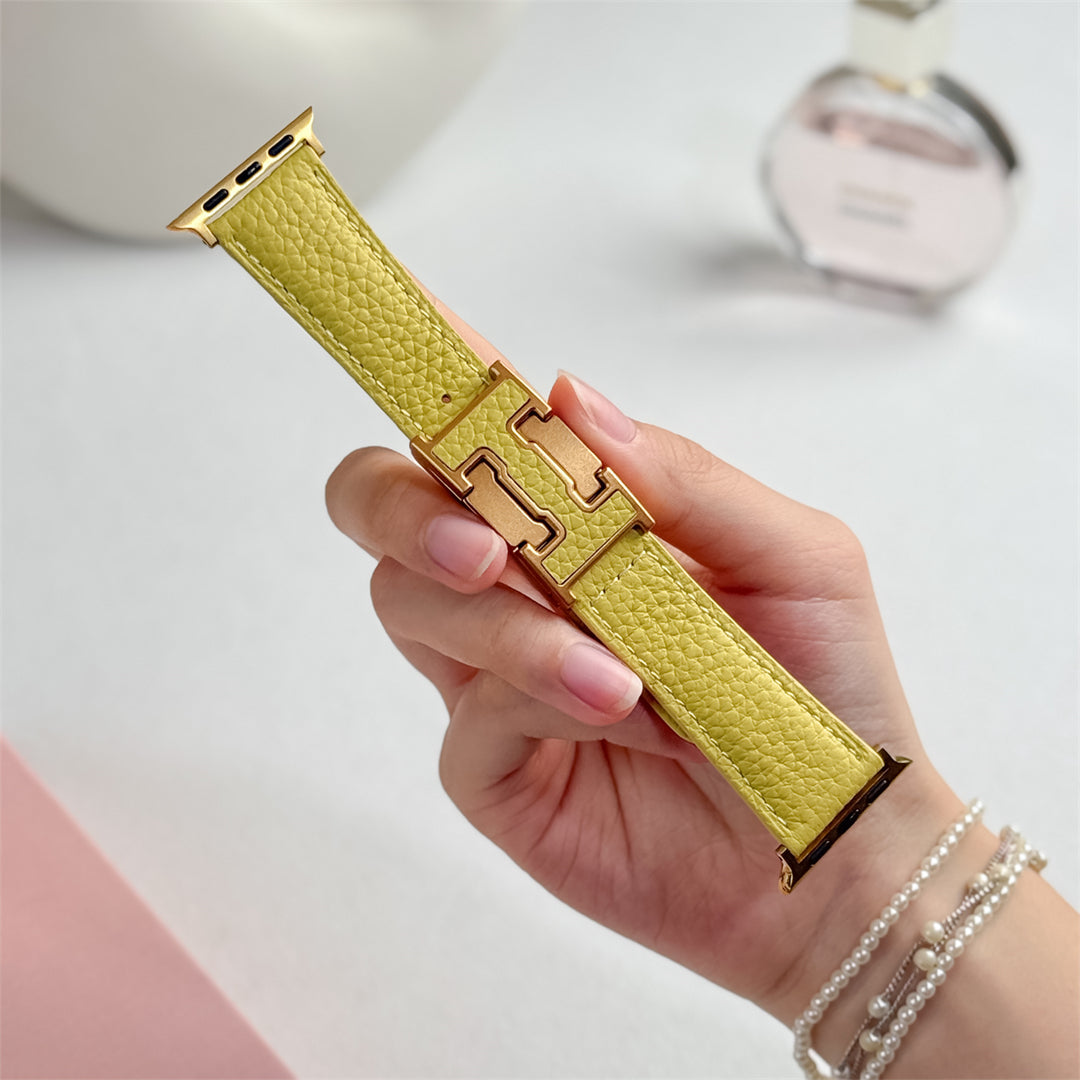 Lychee Leather Strap For Apple Watch
