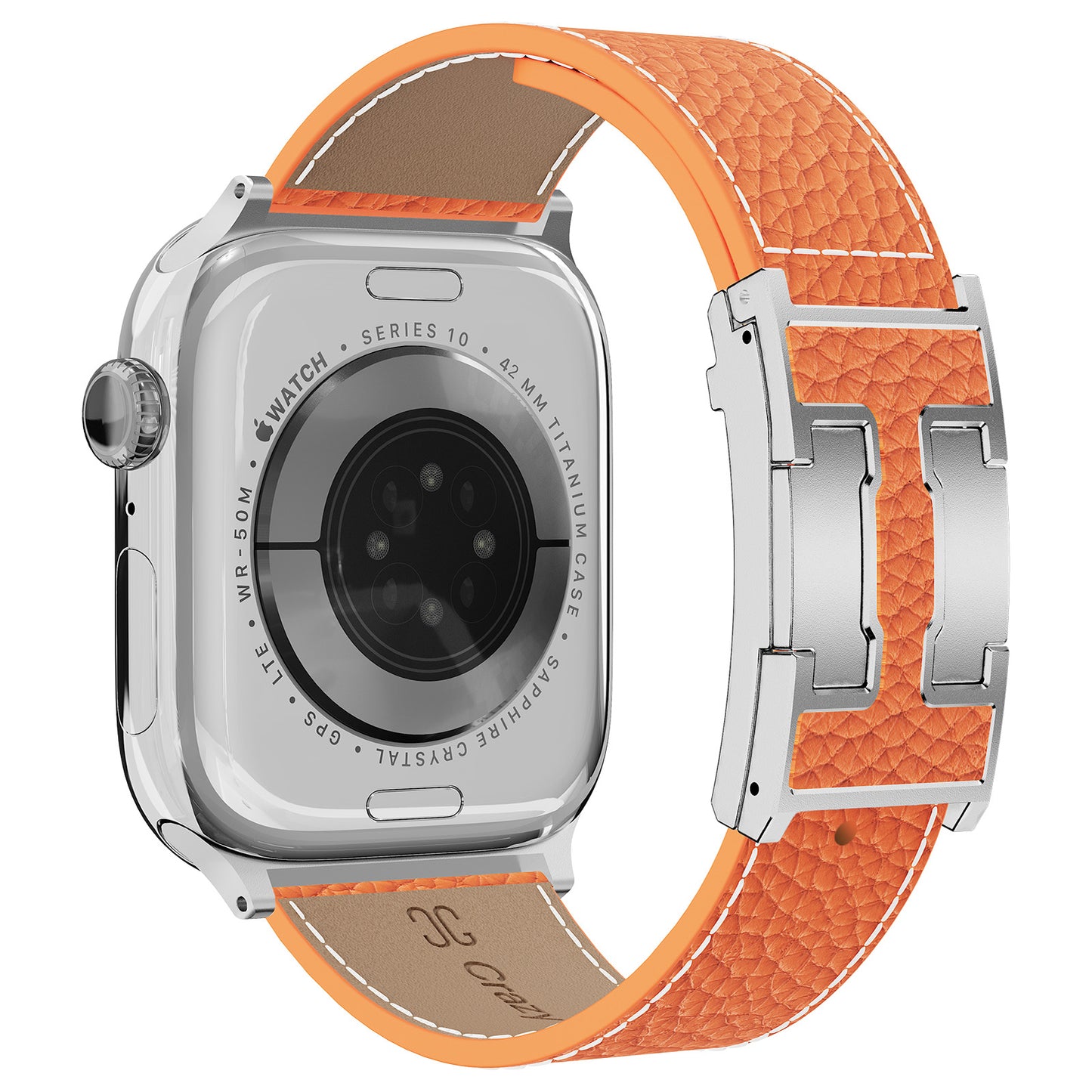 Lychee Leather Strap For Apple Watch