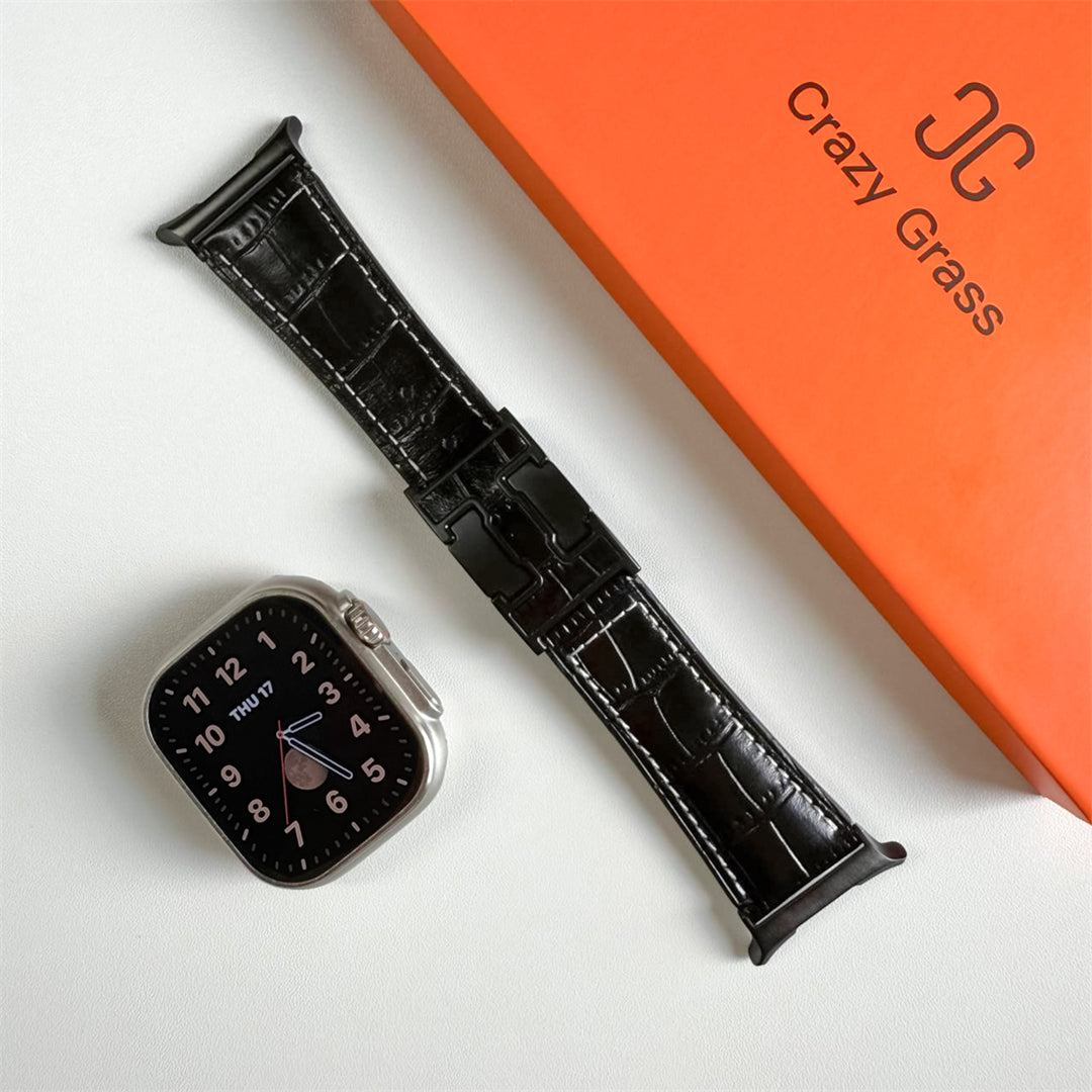 Alligator Leather Band For Samsung Galaxy Watch Ultra