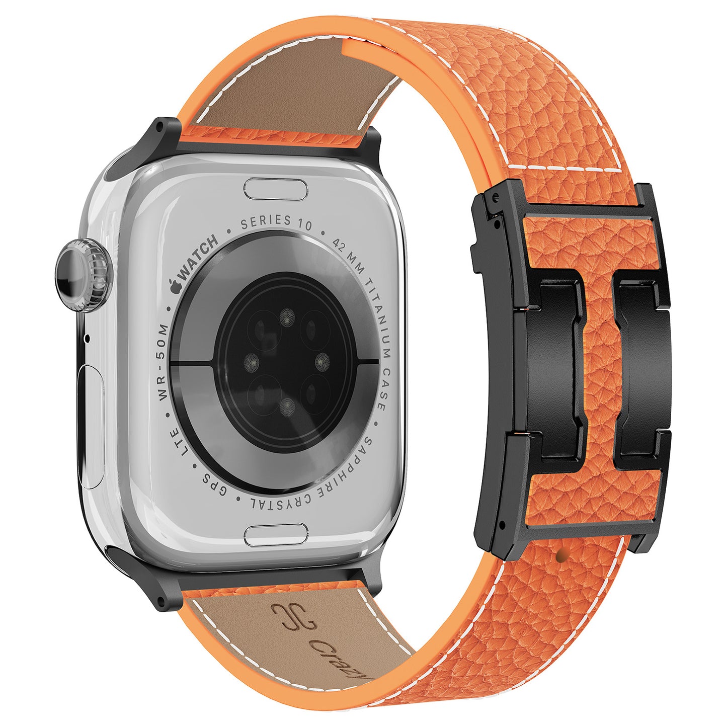 Lychee Leather Strap For Apple Watch