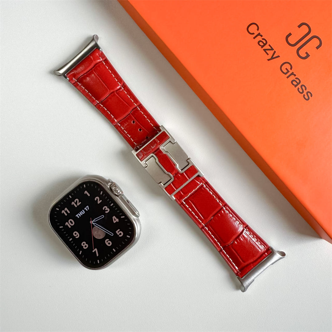 Alligator Leather Band For Samsung Galaxy Watch Ultra