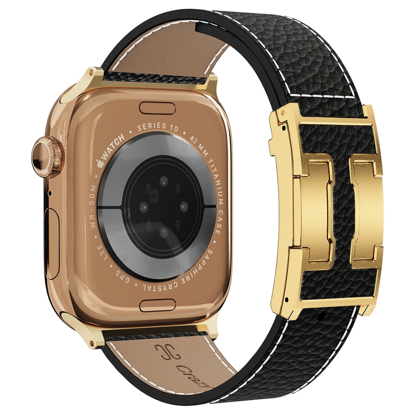 Lychee Leather Strap For Apple Watch