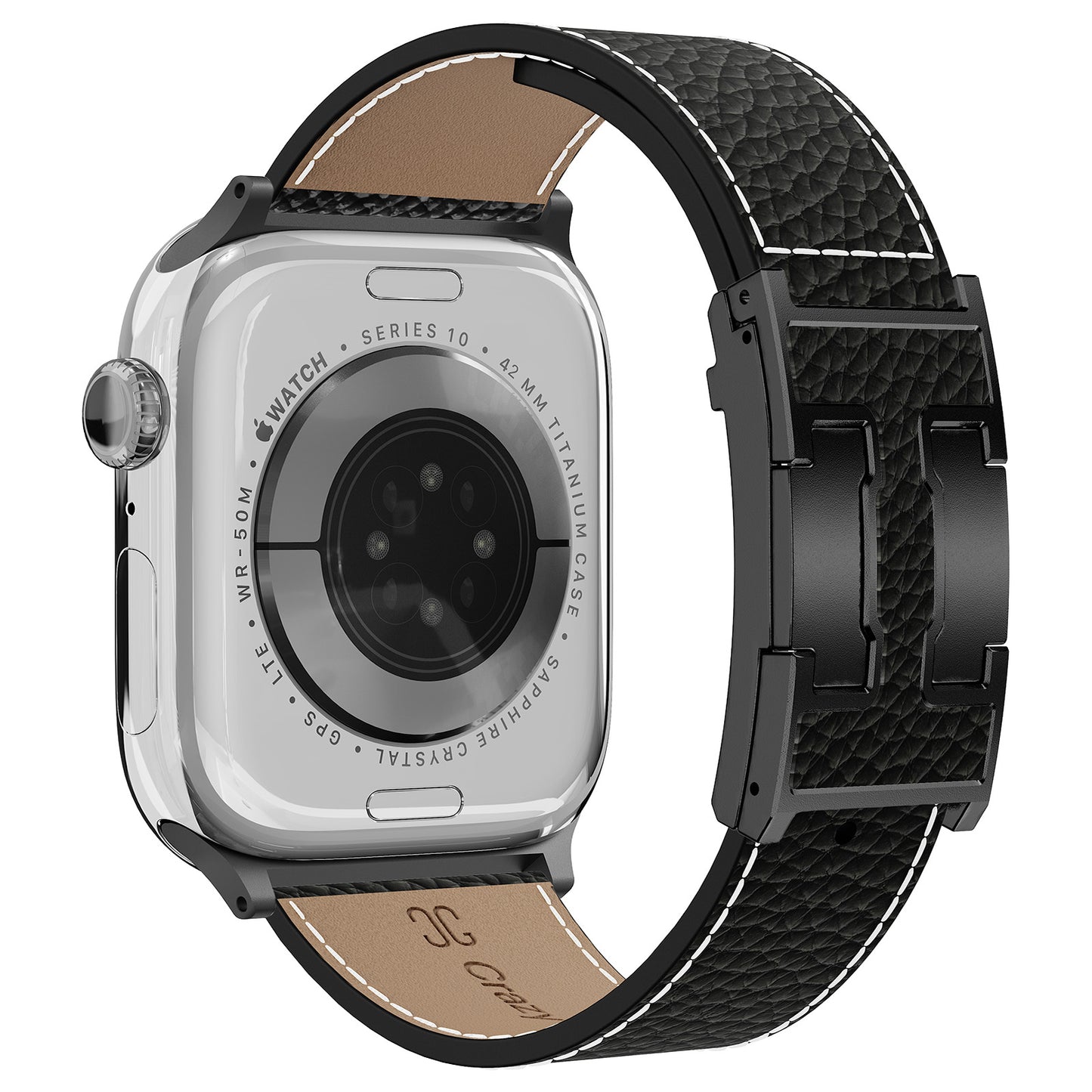 Lychee Leather Strap For Apple Watch