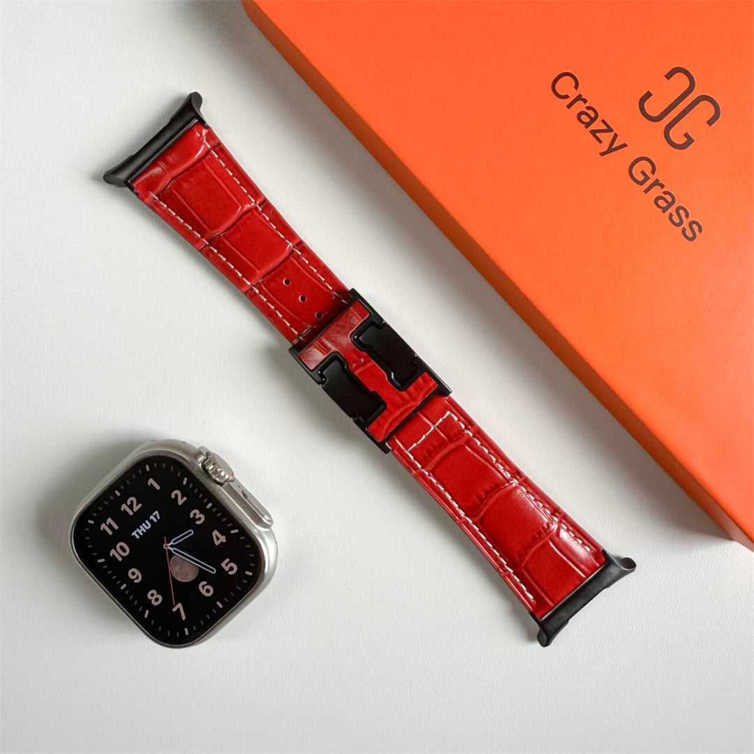 Alligator Leather Band For Samsung Galaxy Watch Ultra