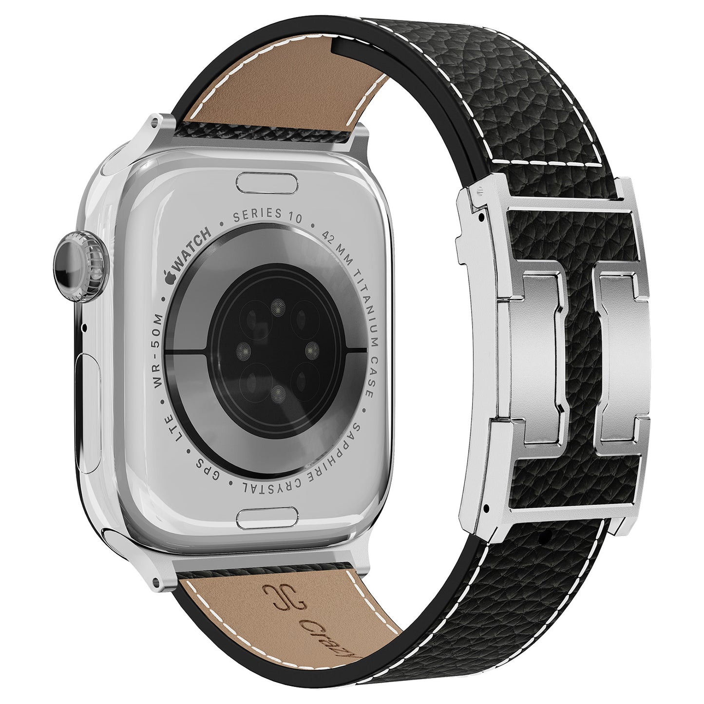 Lychee Leather Strap For Apple Watch