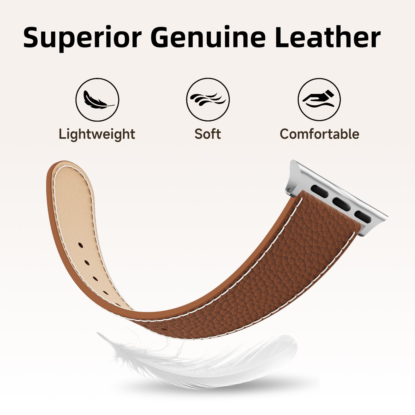 Lychee Leather Band For Apple Watch