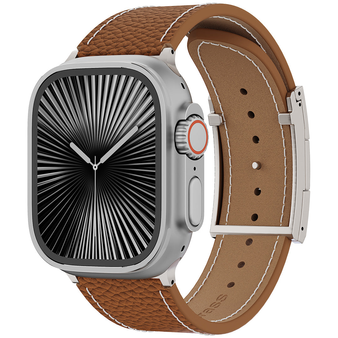 Lychee Leather Band For Apple Watch