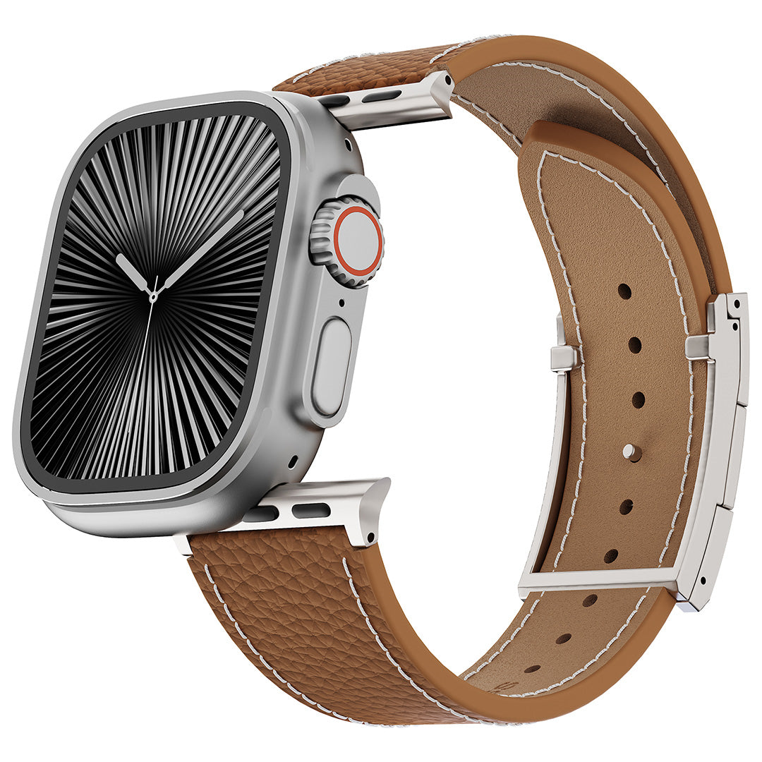 Lychee Leather Band For Apple Watch