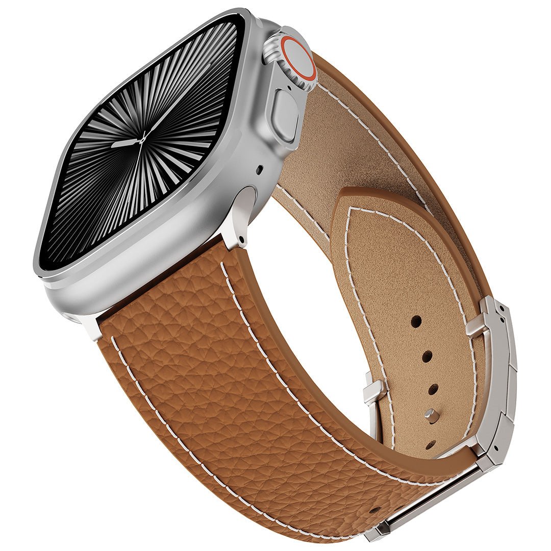 Lychee Leather Band For Apple Watch