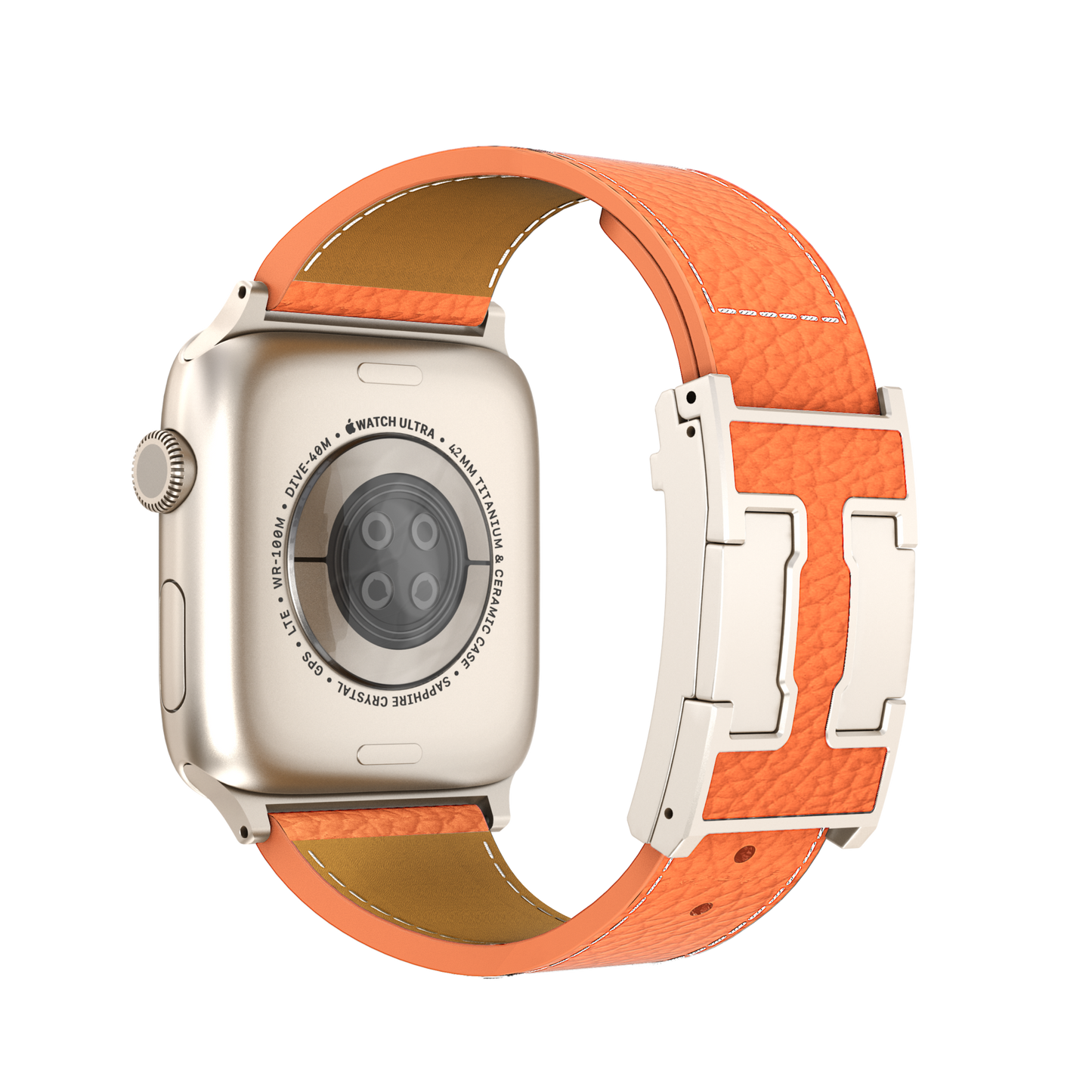 Lychee Leather Strap For Apple Watch