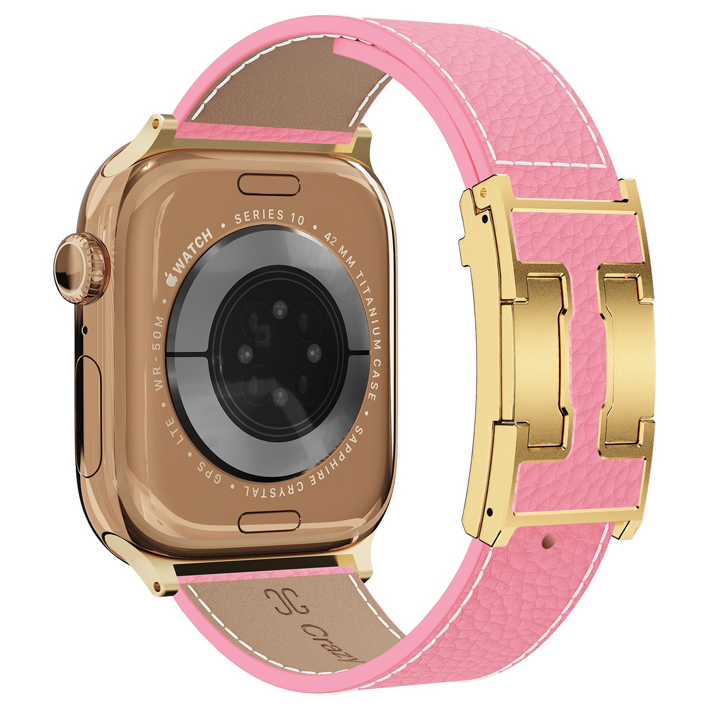 Lychee Leather Strap For Apple Watch