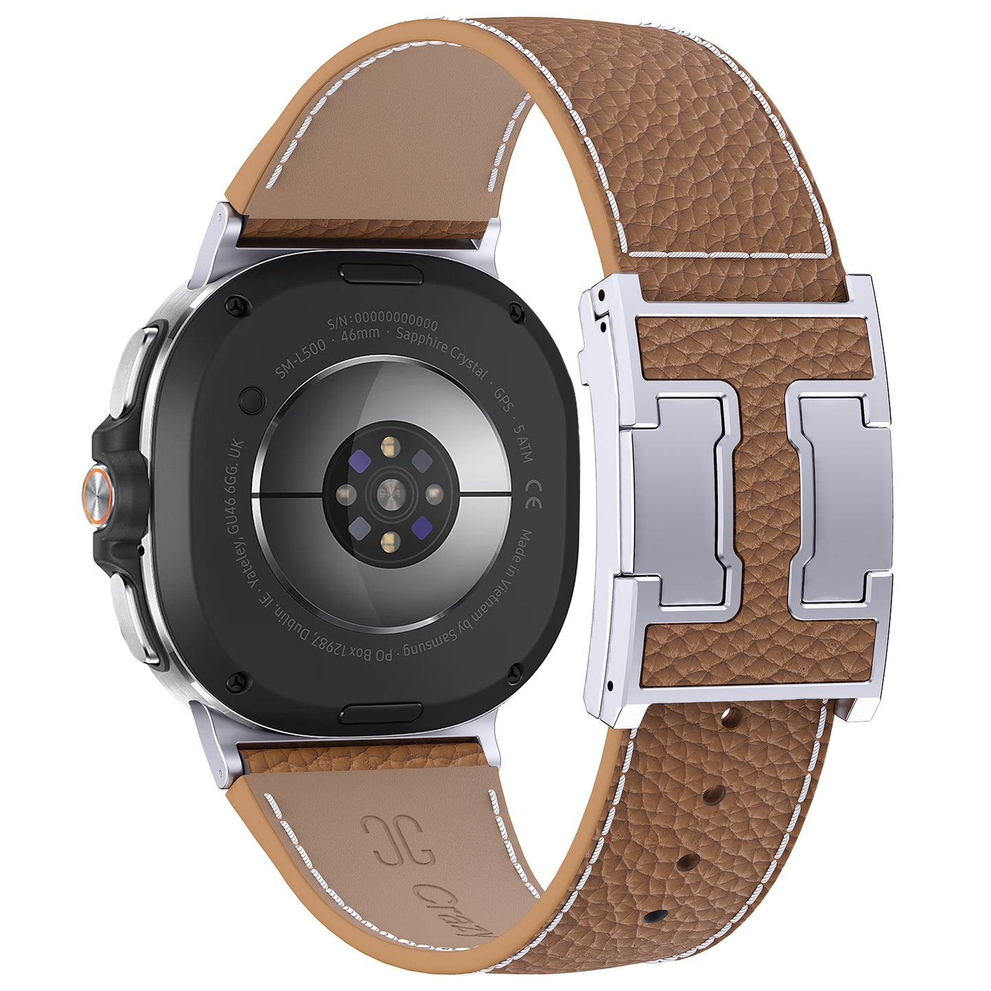 Lychee Leather Band For Samsung Galaxy Watch