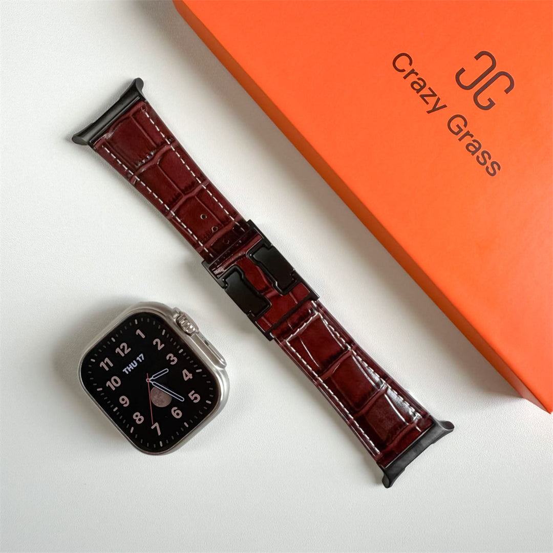 Alligator Leather Band For Samsung Galaxy Watch Ultra