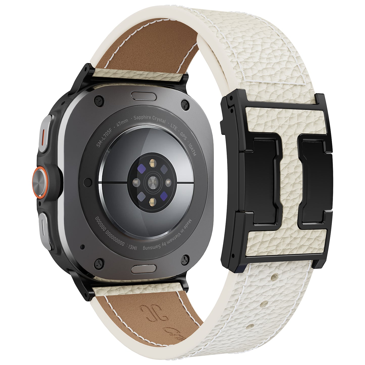 Lychee Leather Band For Samsung Galaxy Watch Ultra