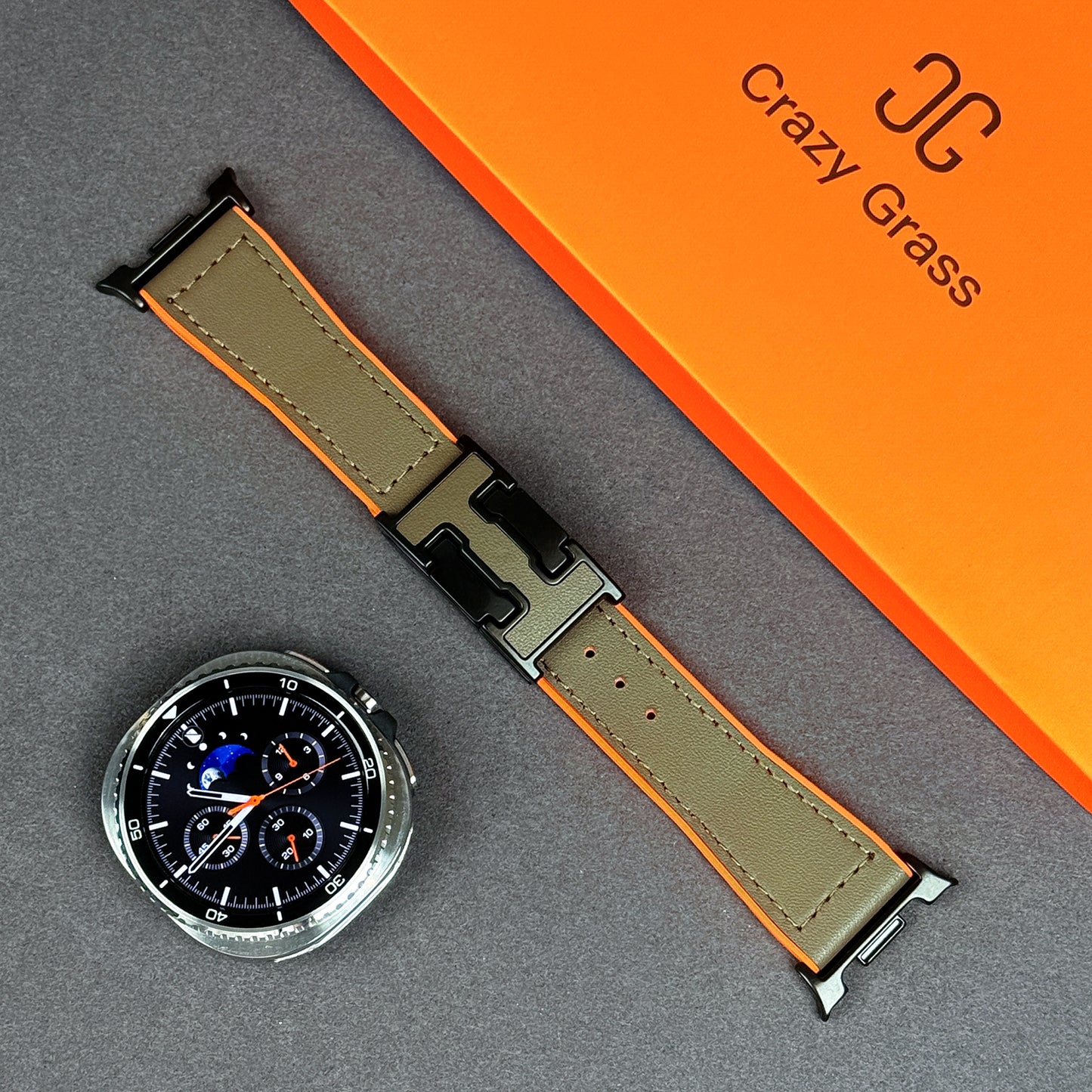 Leather & Silicone Magnetic Band For Samsung Galaxy Watch