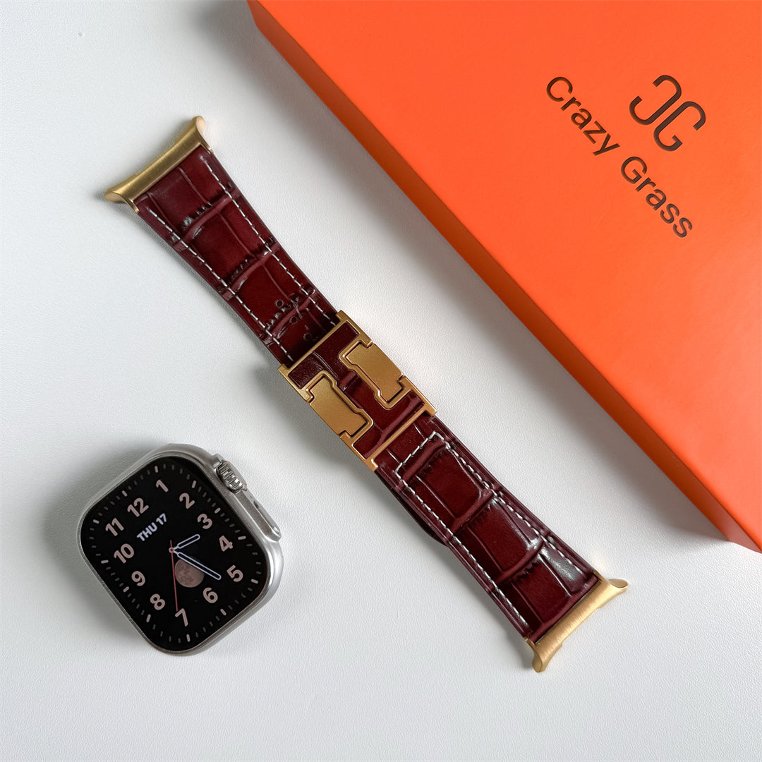 Alligator Leather Band For Samsung Galaxy Watch Ultra