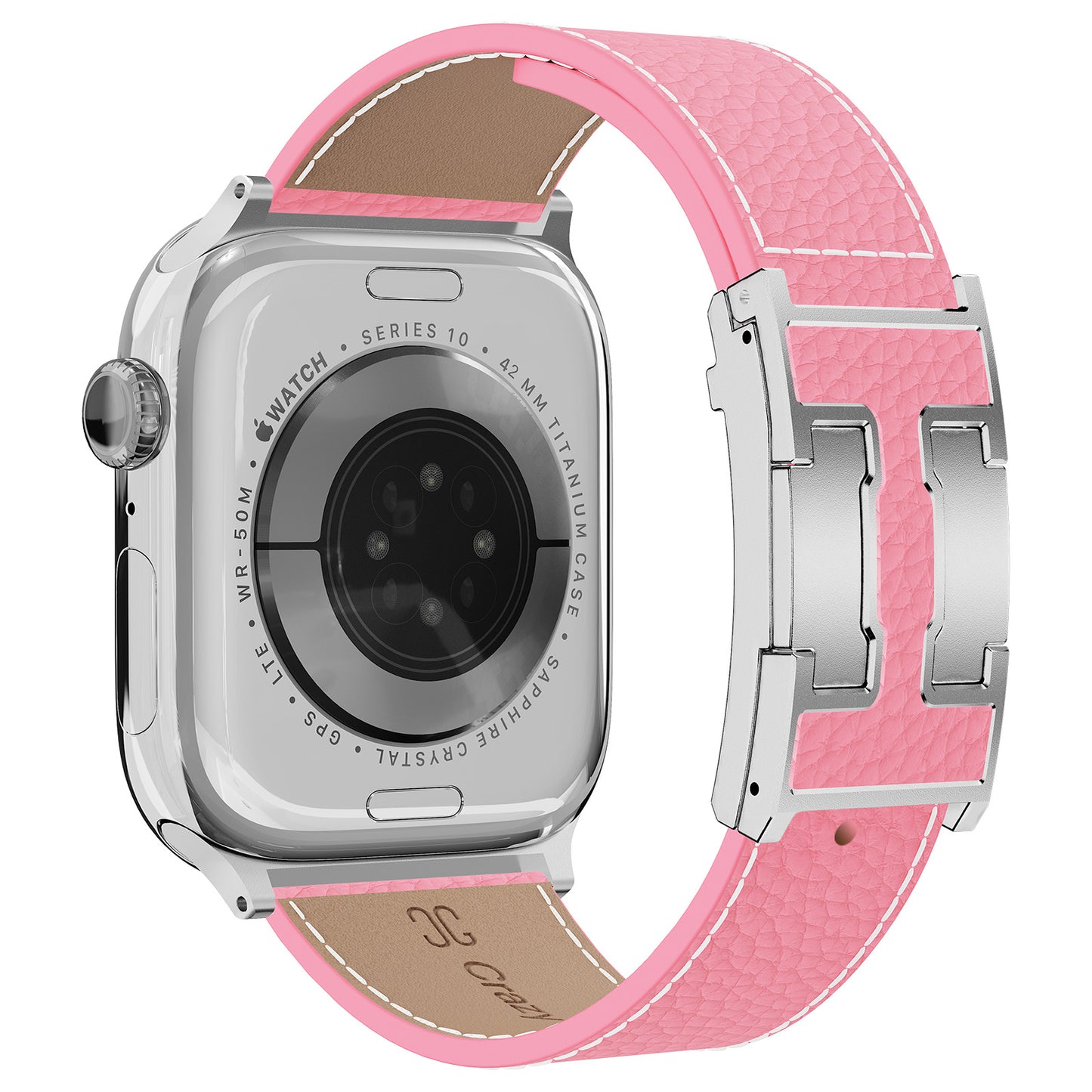 Lychee Leather Strap For Apple Watch