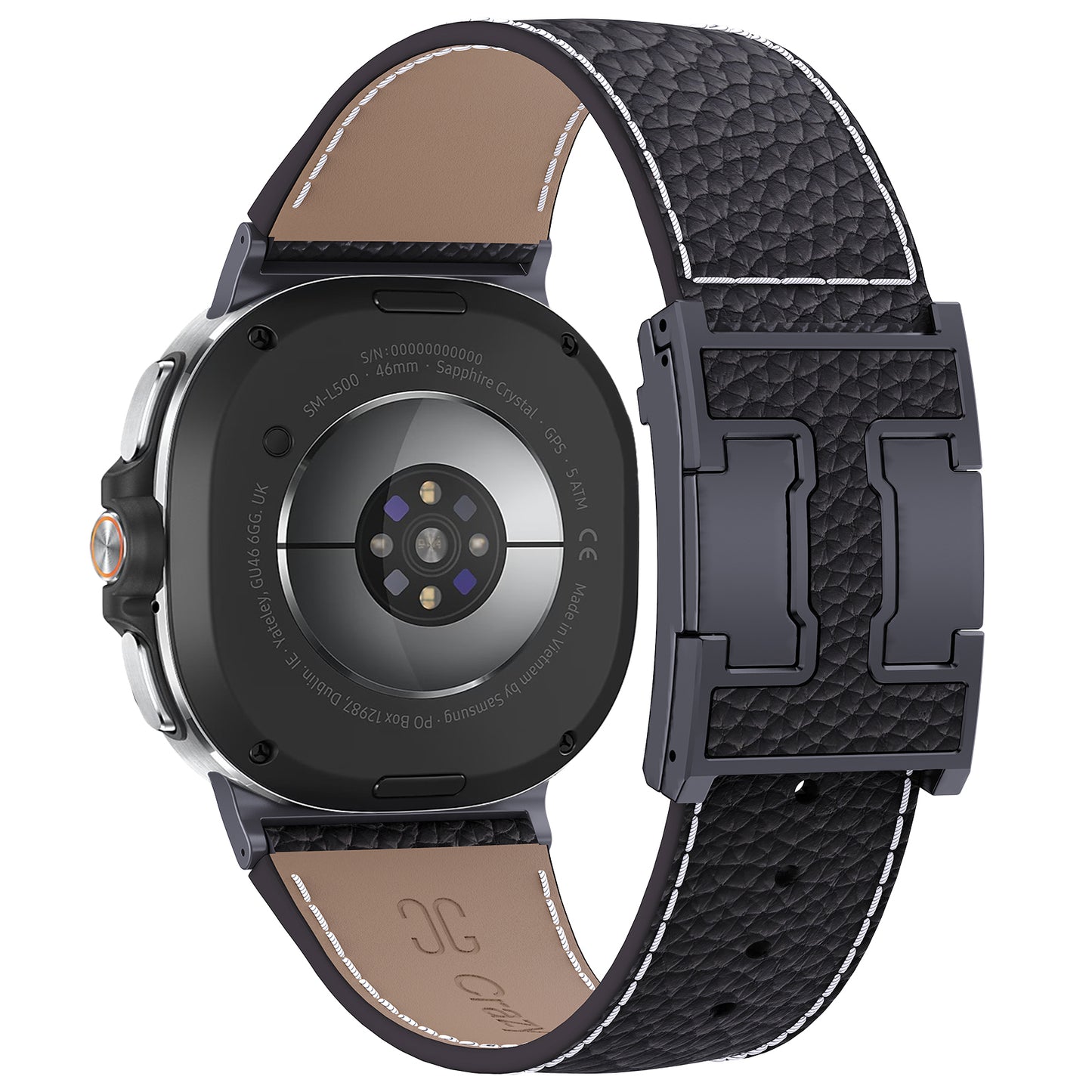 Lychee Leather Band For Samsung Galaxy Watch