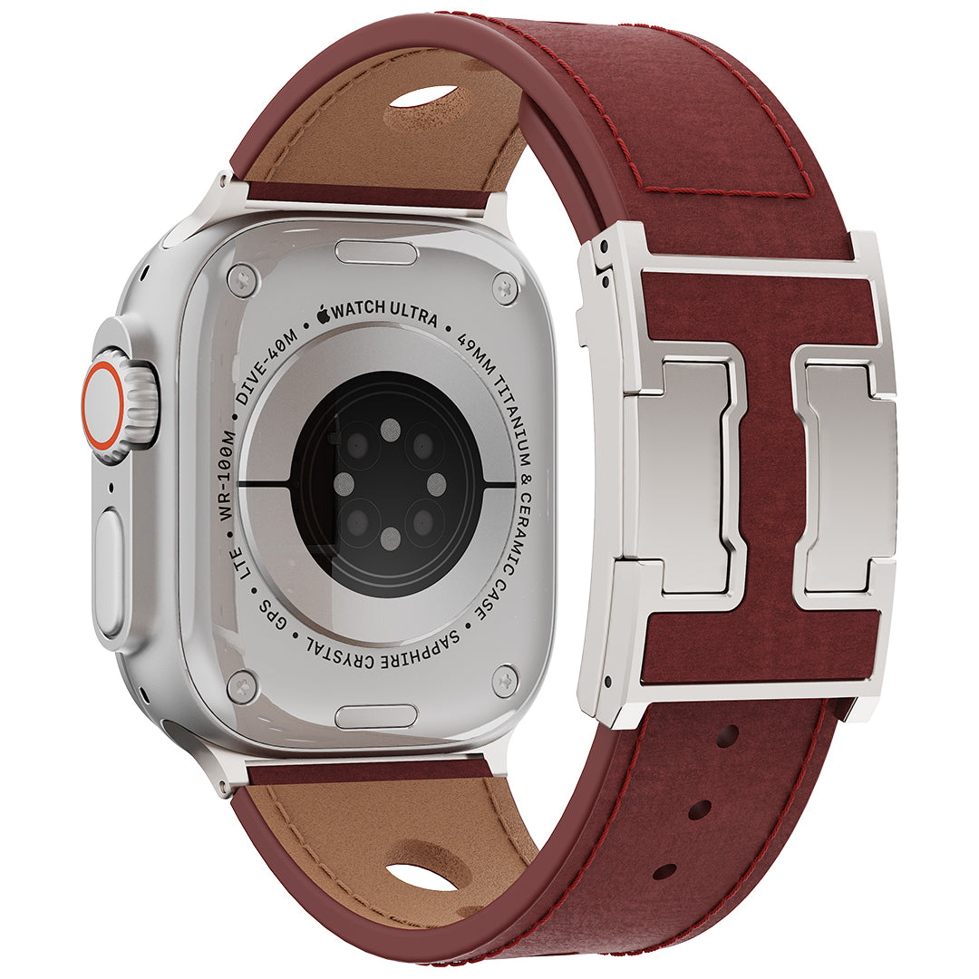 LX Leather Magnetic Buckle Band For Apple Watch