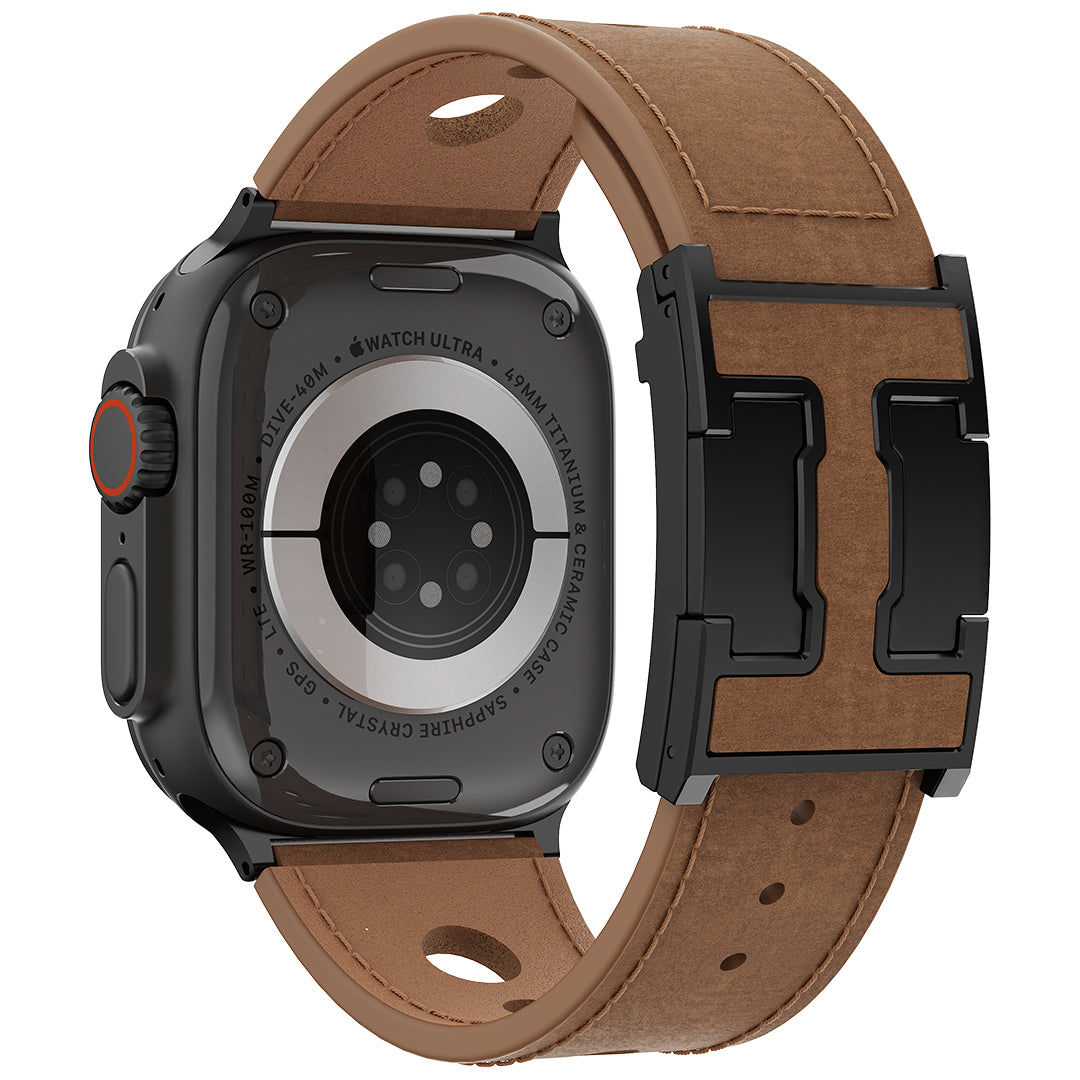 LX Leather Magnetic Buckle Band For Apple Watch