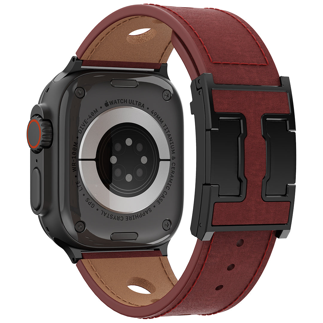 LX Leather Magnetic Buckle Band For Apple Watch