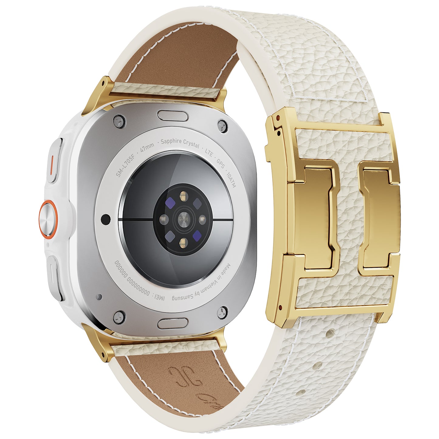 Lychee Leather Band For Samsung Galaxy Watch Ultra