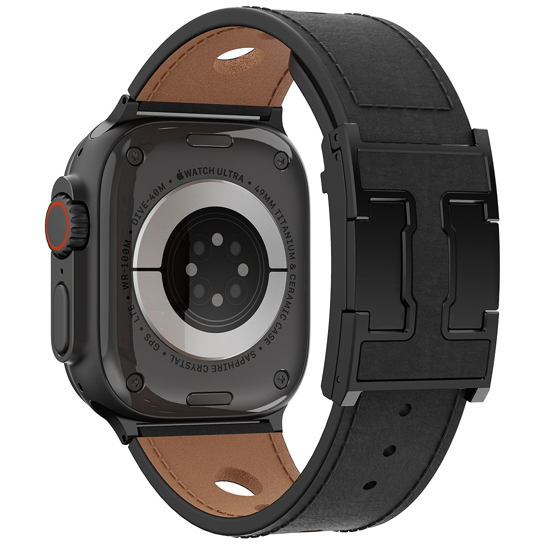 LX Leather Magnetic Buckle Band For Apple Watch