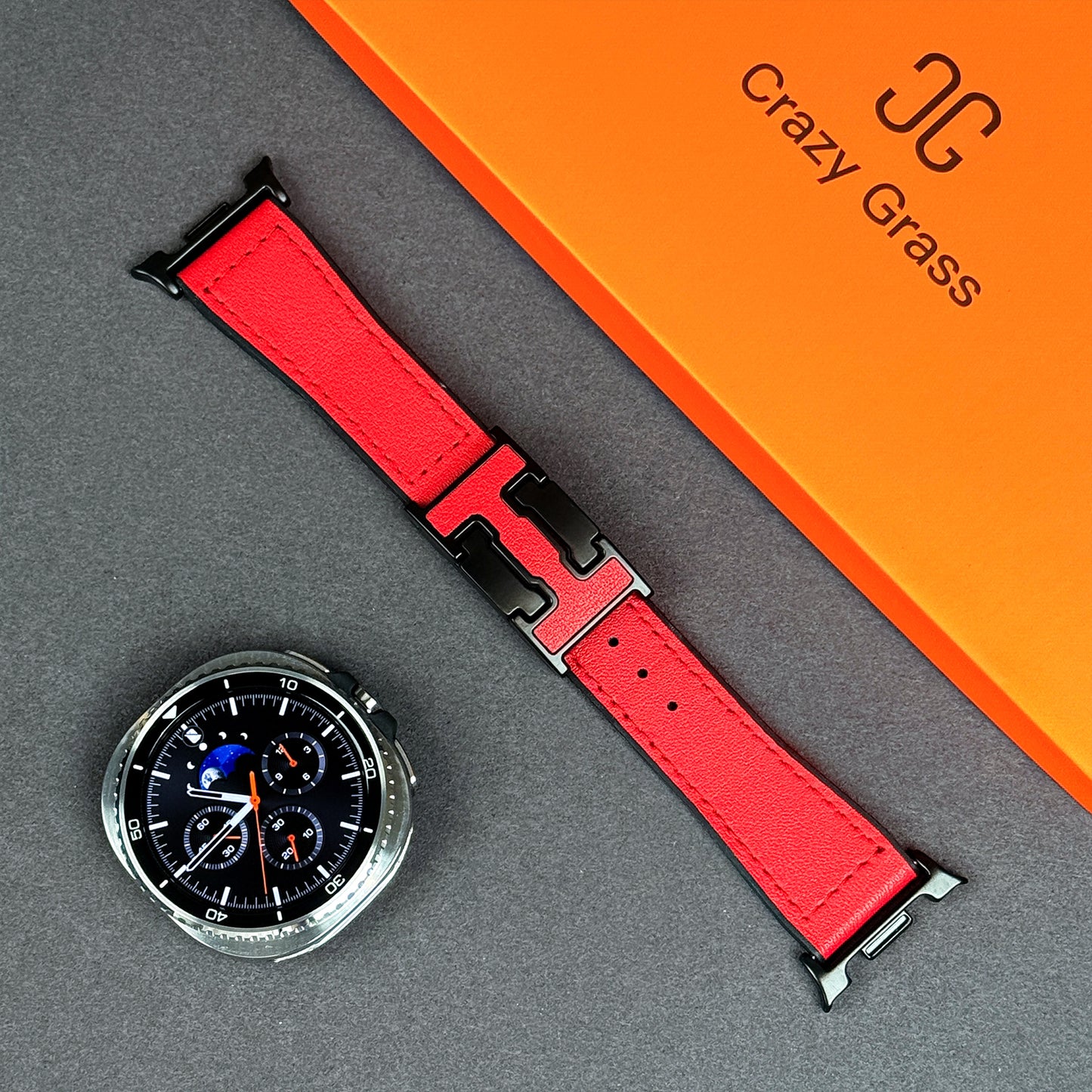 Leather & Silicone Magnetic Band For Samsung Galaxy Watch