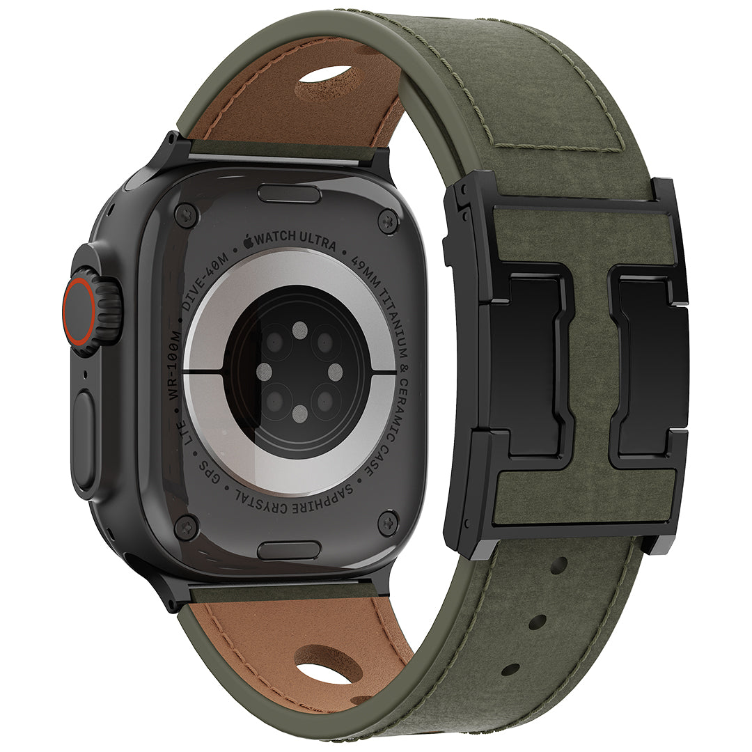 LX Leather Magnetic Buckle Band For Apple Watch