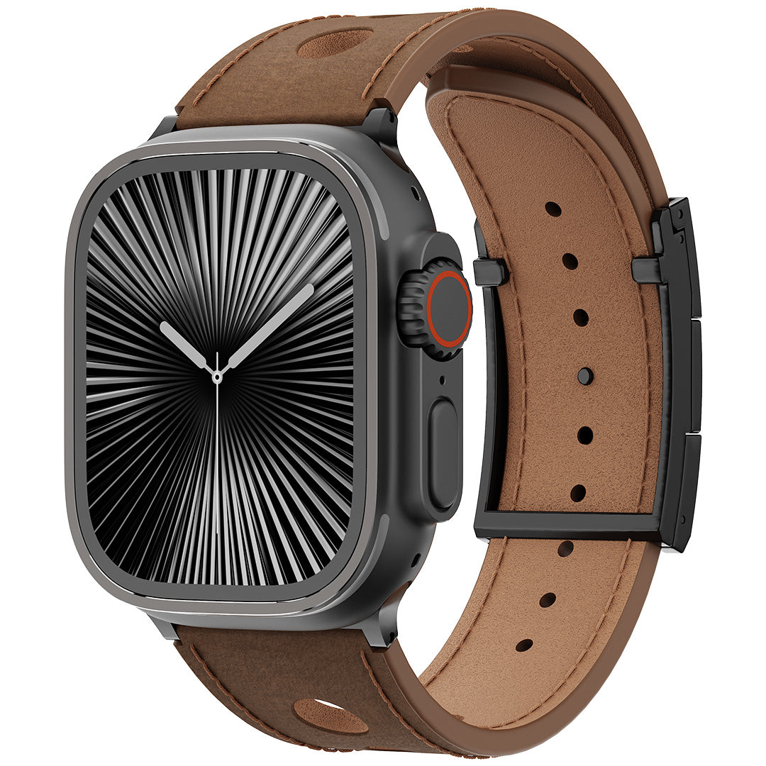 LX Leather Magnetic Buckle Band For Apple Watch