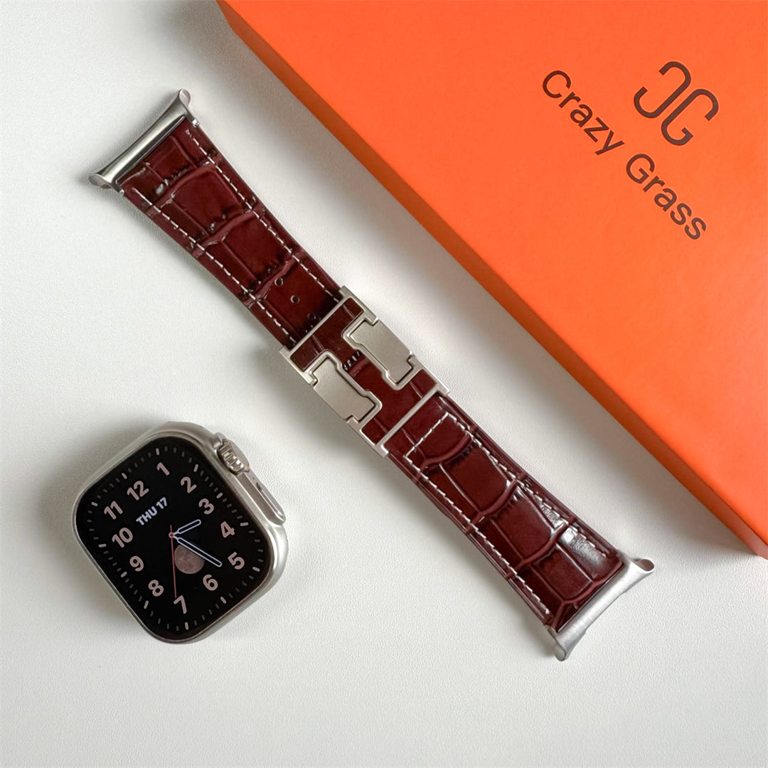 Alligator Leather Band For Samsung Galaxy Watch Ultra