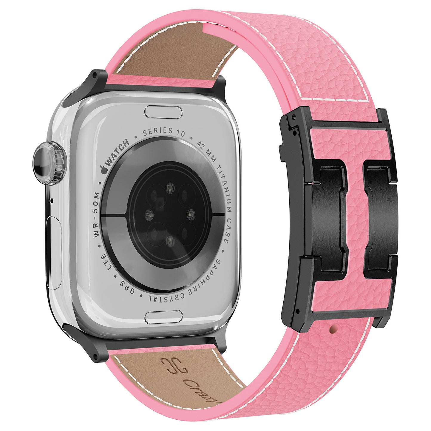 Lychee Leather Strap For Apple Watch