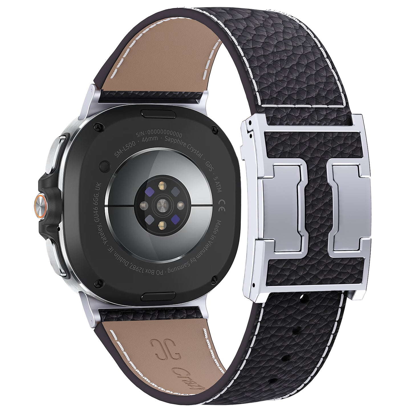 Lychee Leather Band For Samsung Galaxy Watch
