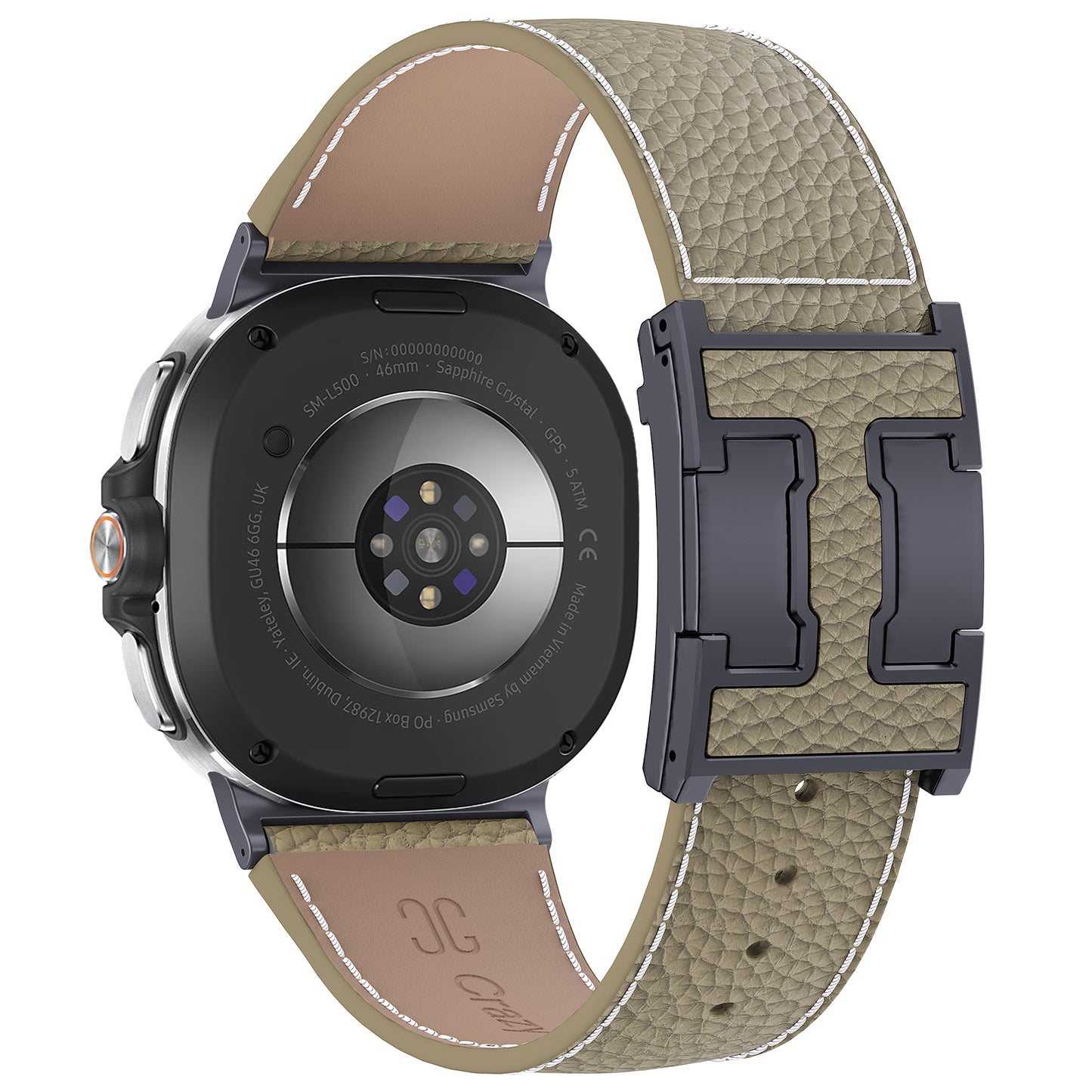 Lychee Leather Band For Samsung Galaxy Watch