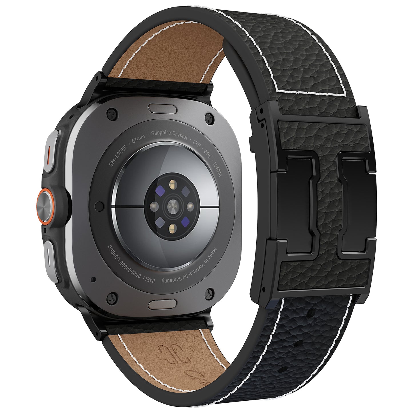 Lychee Leather Band For Samsung Galaxy Watch Ultra
