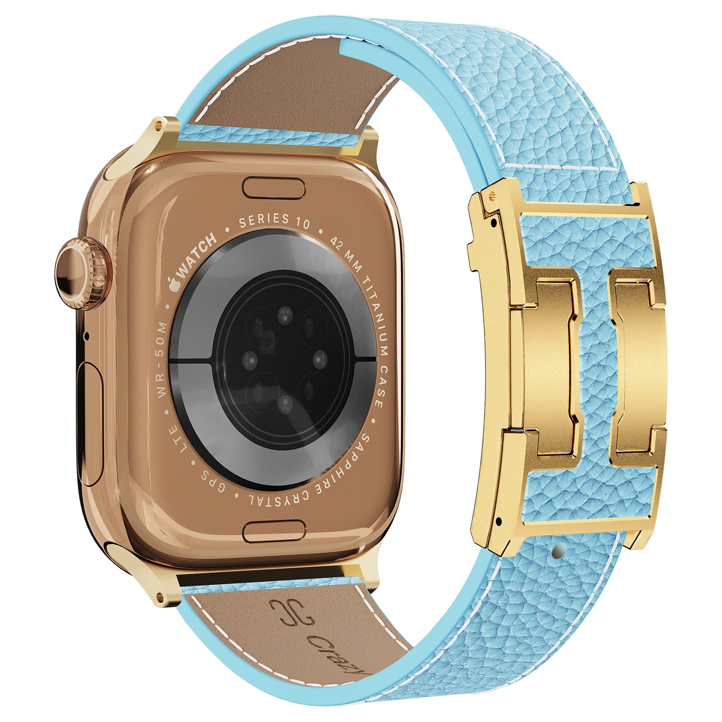 Lychee Leather Strap For Apple Watch