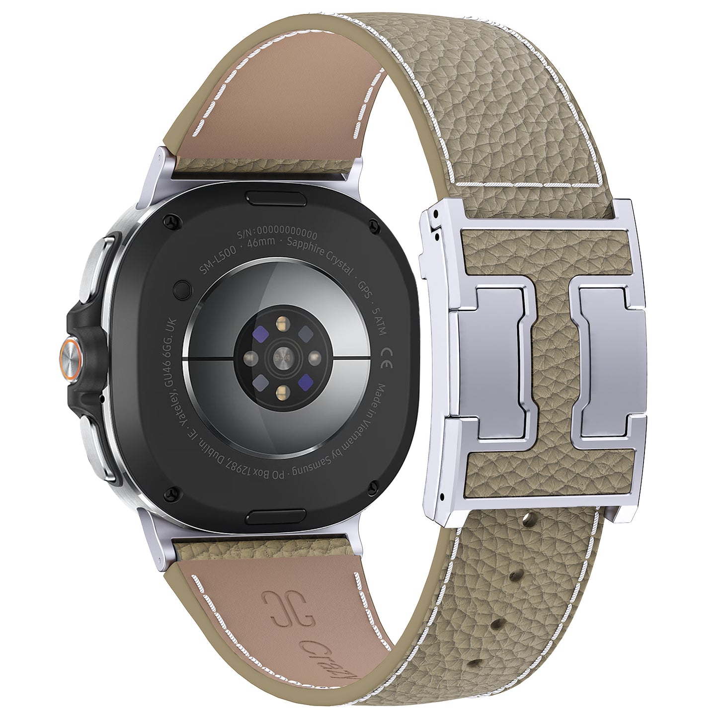 Lychee Leather Band For Samsung Galaxy Watch