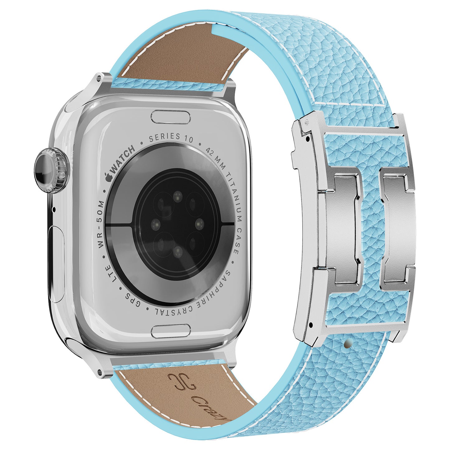 Lychee Leather Strap For Apple Watch
