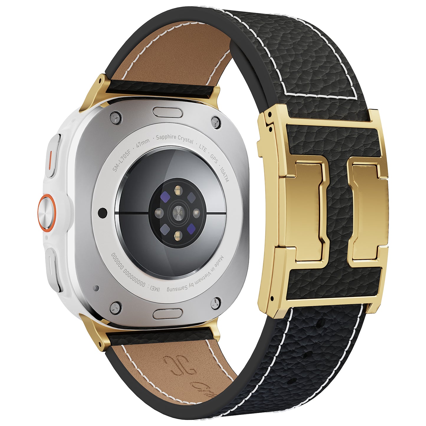 Lychee Leather Band For Samsung Galaxy Watch Ultra