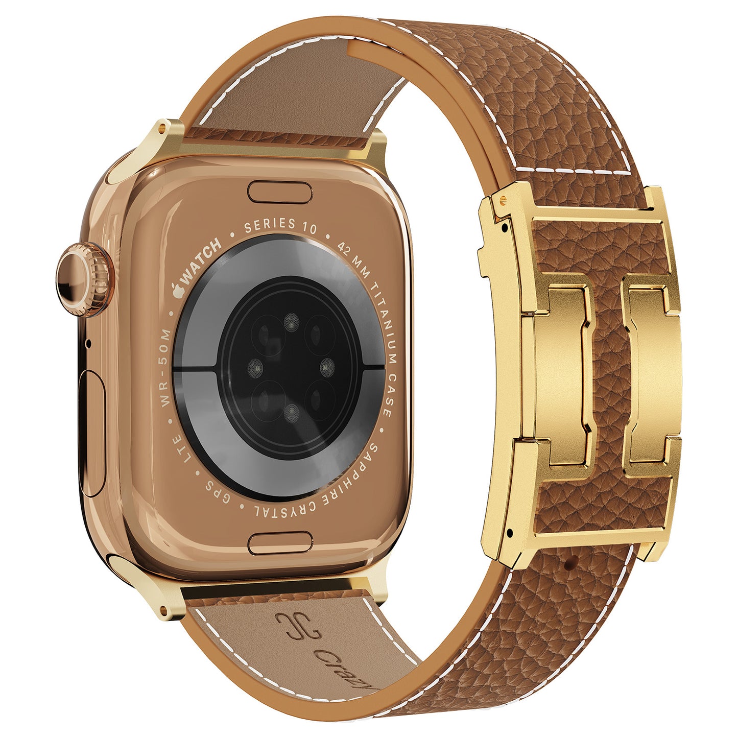 Lychee Leather Strap For Apple Watch