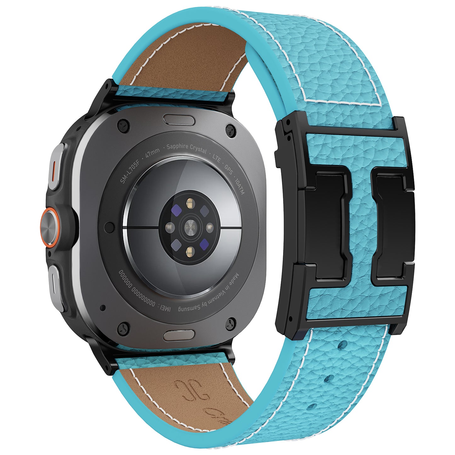 Lychee Leather Band For Samsung Galaxy Watch Ultra