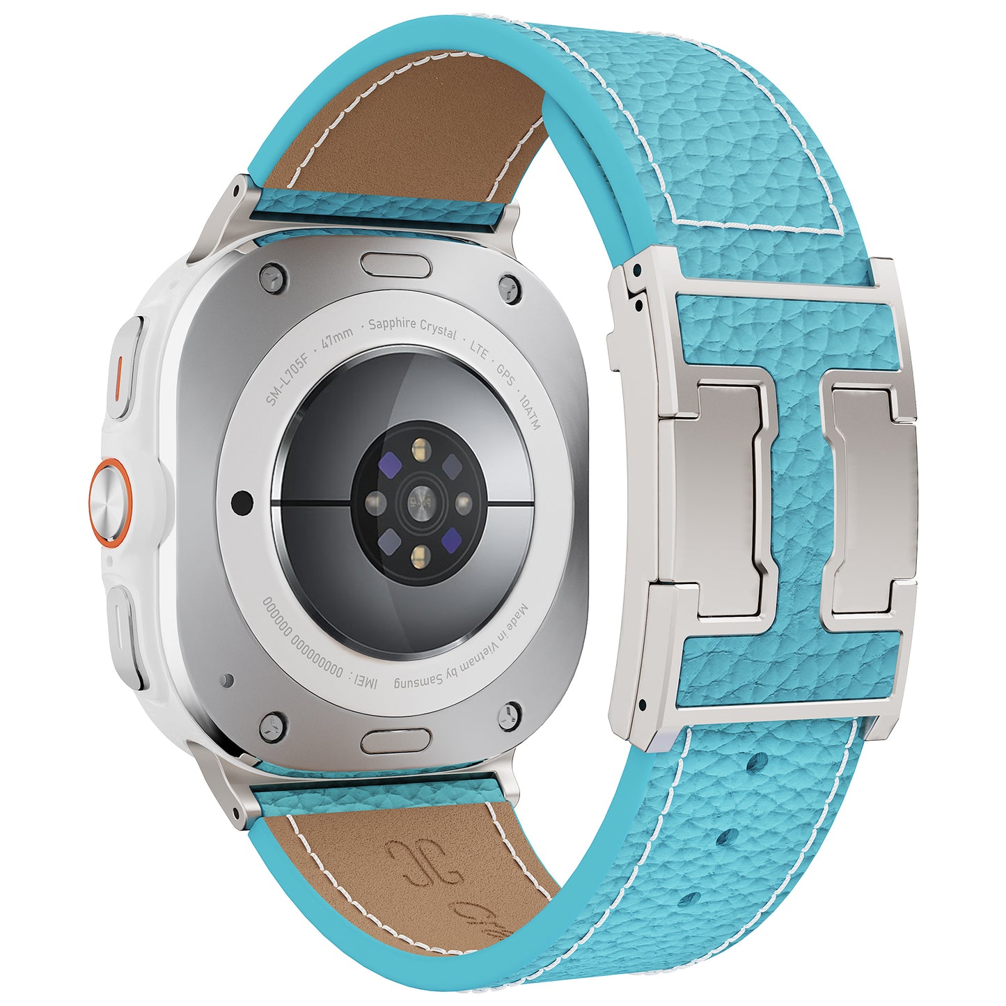 Lychee Leather Band For Samsung Galaxy Watch Ultra