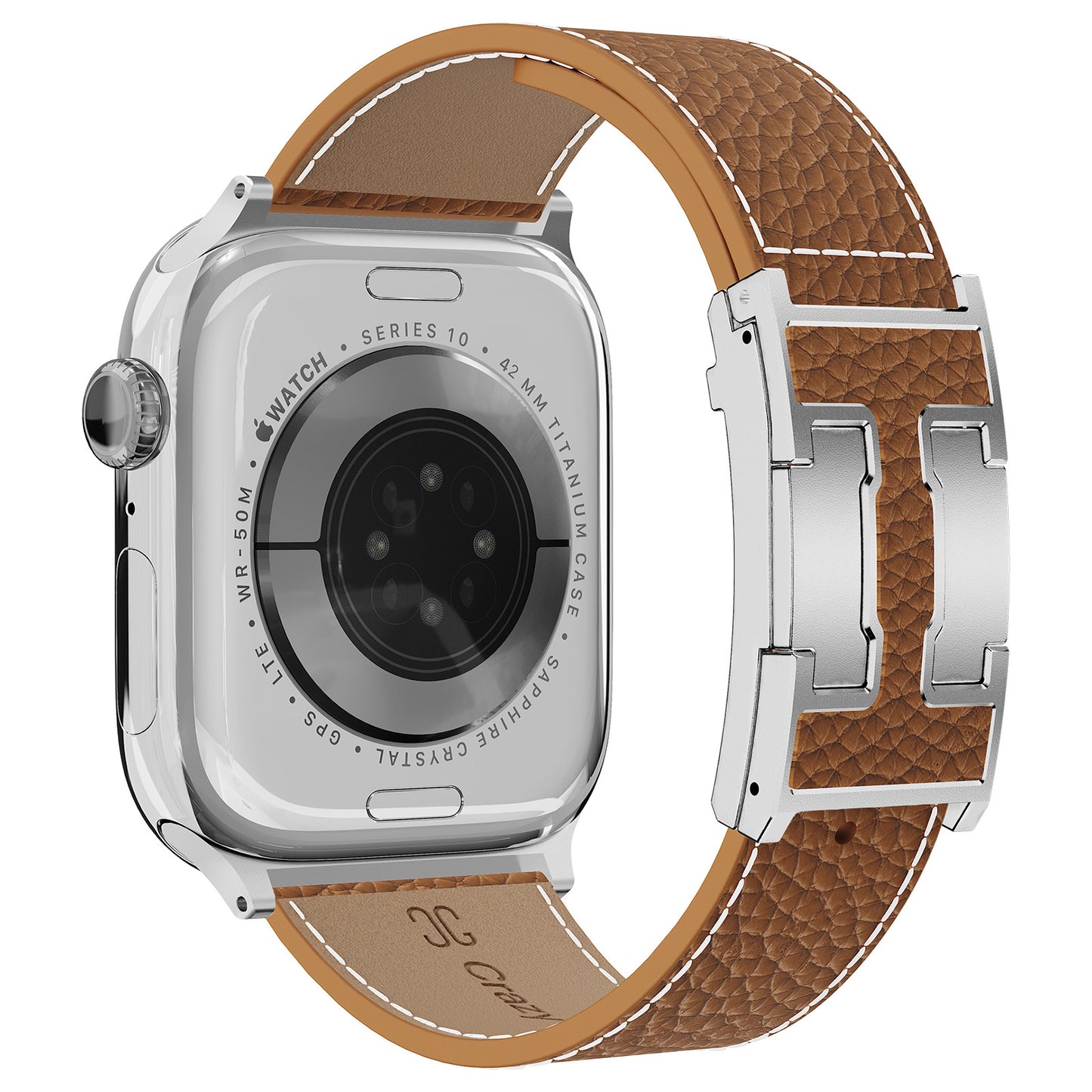Lychee Leather Strap For Apple Watch