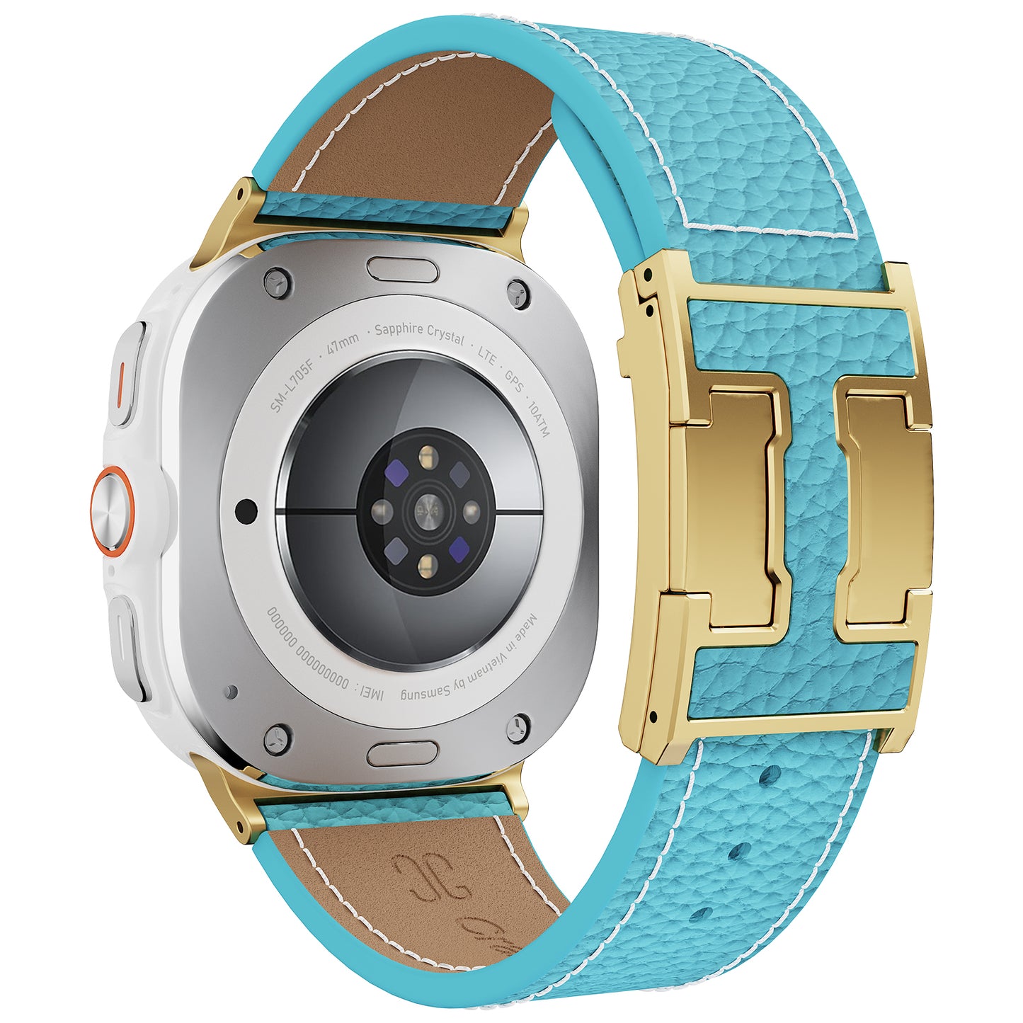 Lychee Leather Band For Samsung Galaxy Watch Ultra