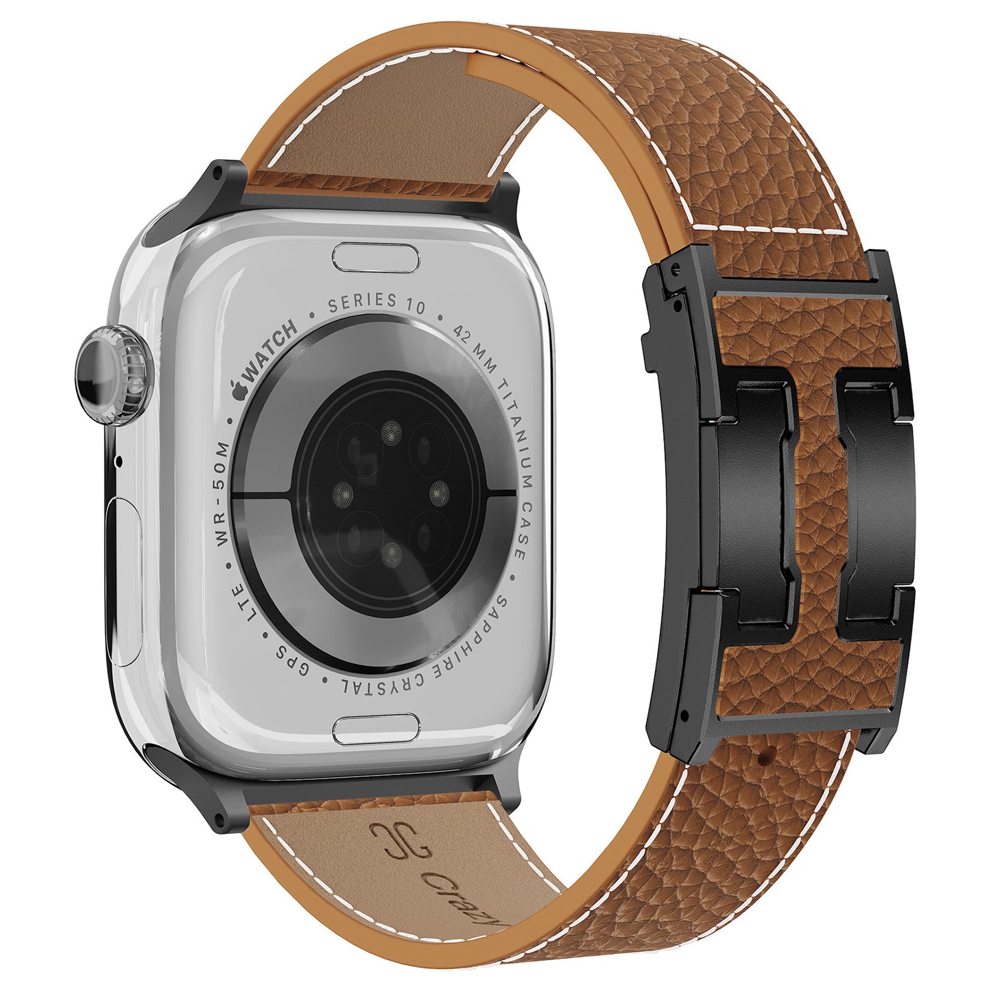 Lychee Leather Strap For Apple Watch